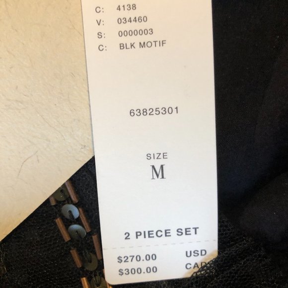 Brand New Gorgeous Let Me Be 2-Piece Beaded Black Tank and Skirt Set - Picture 10 of 16